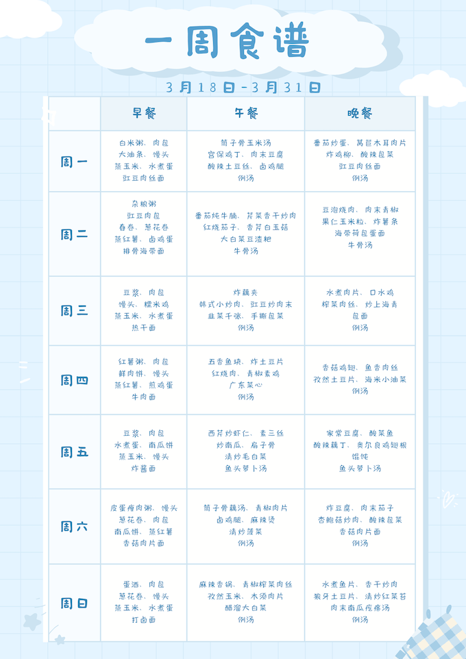 藍(lán)白色手繪涂鴉減肥減脂瘦身健身食譜.png